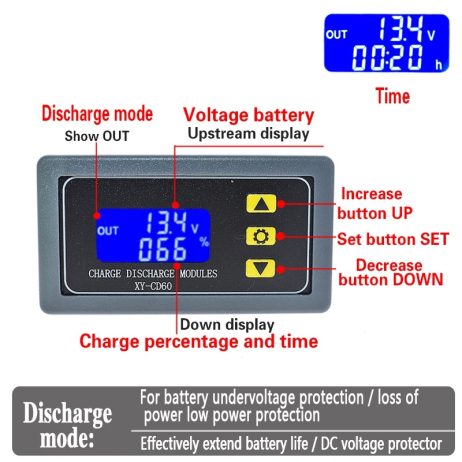 Generic Xy Cd60 Solar Battery Charger Controller Module Dc6 60V Charging Discharge Control Low Voltage Current Protection Board 1