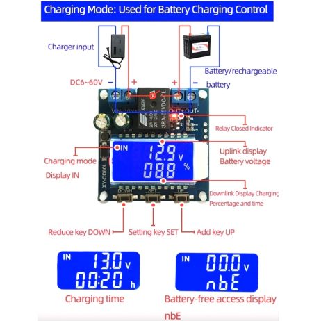 Generic Xy Cd60L Solar Battery Charger Controller Module Dc6 60V Charging Discharge Control Low Voltage Current Protection Board 3