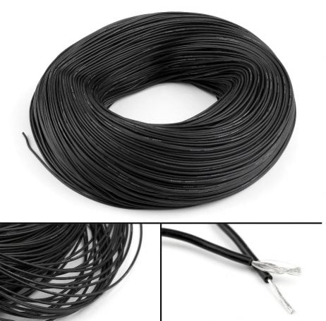 High Quality Ultra Flexible 24Awg Silicone Wire 100M (Black)