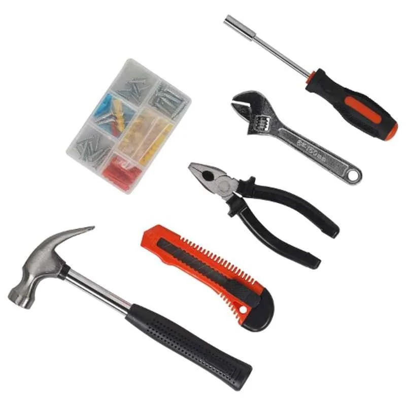 Black and Decker Corded Hammer Drill Machine and Hand Tools Kit, 550W ...