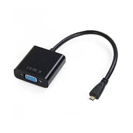 Generic Black 1080P Micro Hdmi To Vga Video Converter Adapter Cable For Pc Monitor Projector Hdtv With 15Cm Cable