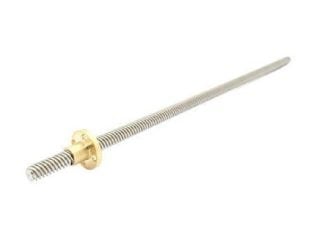 400mm Trapezoidal Single Start Lead Screw 8mm Thread 2mm Pitch Lead Screw with Copper Nut