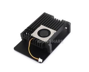 Waveshare Aluminium Alloy Case (H) for Raspberry Pi 5, With Temperature-Controlled Blower Fan