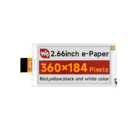 Waveshare 2.66Inch E-Paper (G) Raw Display, 360X184, Red/Yellow/Black/White, Spi Communication