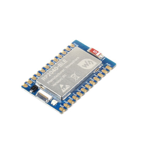 Waveshare Rp2040-Ble Development Board, Raspberry Pi Microcontroller Development Board, Based On Rp2040, Supports Bluetooth 5.1 Dual Mode Usb Type-C Adapter Board + Fpc Cable Included