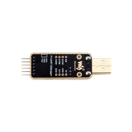 Waveshare Usb To Uart Debugger Module For Raspberry Pi 5, Type-A Port, Onboard Uart Connector, High Baud Rate Transmission