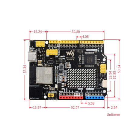 Waveshare R7Fa4 Plus B Development Board, Compatible With Arduino Uno R4 Wifi
