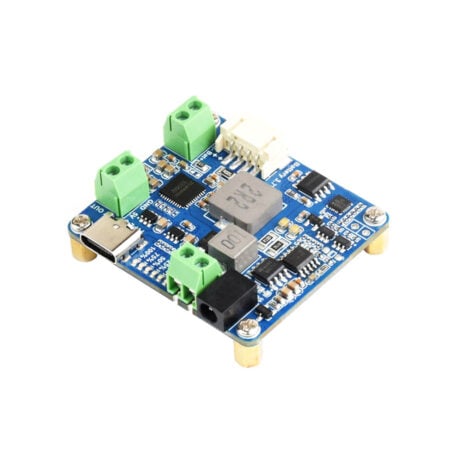 Waveshare Solar Power Manager Module (D), Supports 6V~24V Solar Panel And Type-C Power Adapter, 5V/3A Regulated Output Battery Holder Included