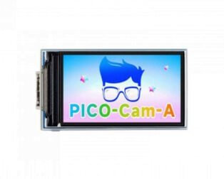 Waveshare RP2040 Microcontroller Camera Development Board, Onboard HM01B0 Grayscale Camera And 1.14inch IPS LCD Display