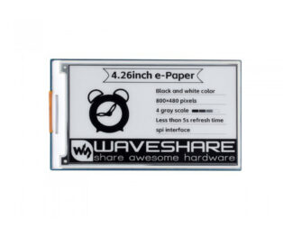 Waveshare 4.26inch e-Paper display HAT, 800x480, Black/White, SPI Interface
