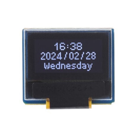 Waveshare 0.49Inch Oled Display Module, 64×32 Resolution, I2C Communication, Black / White Display Color