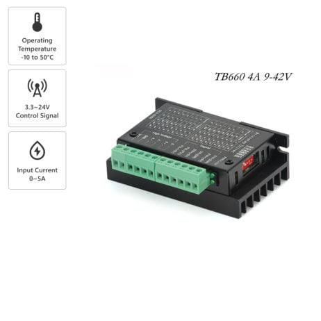 Tb6600 Stepper Motor Driver Controller 4A 9~42V Ttl 16 Micro-Step Cnc 1 Axis