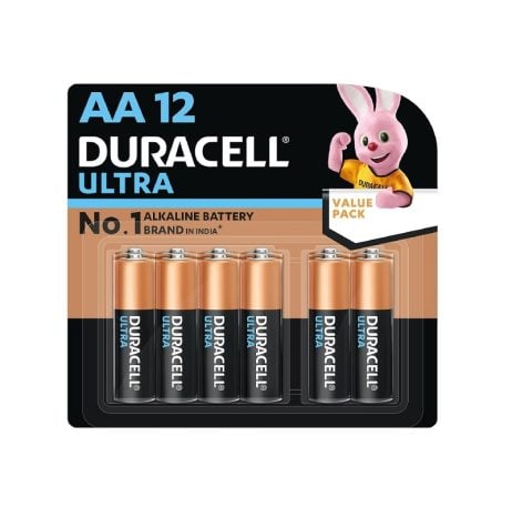 Duracell Ultra Alkaline Aa Battery (Pack Of 12)