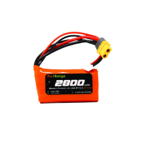 Pro-Range Inr 18650 P28A 7.4V 2800Mah 2S1P 30A/35A Discharge Li-Ion Drone Battery Pack