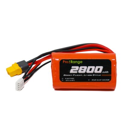 Pro-Range Inr 18650 P28A 11.1V 2800Mah 3S1P 30A/35A Discharge Li-Ion Drone Battery Pack (Triangle)
