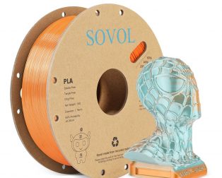 Sovol Silk Dual Colors PLA Filaments Acid Blue+Orange