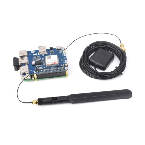 Waveshare Cat-1/Gnss Hat For Raspberry Pi, Based On Sim7670G Module, Global Multi-Band Lte 4G Cat-1 Support, Gnss Positioning, 3X Usb 2.0 Extended Ports