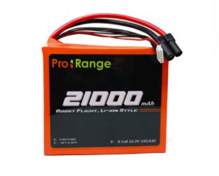 Pro-Range INR 21700 P42A 22.2V 21000mAh 6S5P 190A/230A Discharge Li-ion Drone Battery Pack