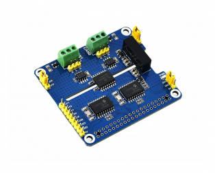 Waveshare 2-Channel Isolated CAN Bus Expansion HAT For Raspberry Pi, Dual Chips Solution, Stackable Design For Expanding Multiple CAN Channels, Raspberry Pi HAT