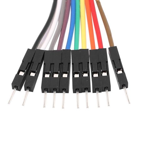 10 Wire Male to Female Jumper Wires - 20cm