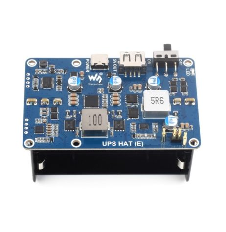 Waveshare UPS HAT (E) for Raspberry Pi, Supports 4× 21700 Li batteries (NOT included), Bi-Directional Fast charging, 5V 6A Output, Pogo Pins Connector, Raspberry Pi UPS