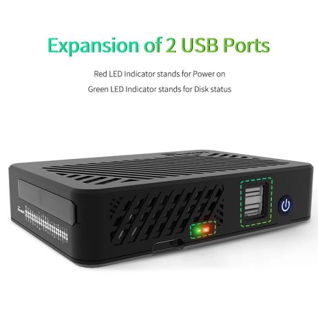DeskPi Lite for Raspberry Pi 4, With Power Button/ Heatsink with PWM Fan/ Dual Full-Size HDMI