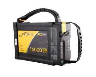 Tattu Pro LiHV 16000mAh 12S1P 25C 45.6V Lipo battery pack with AS150U Plug