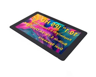 SunFounder Latest 10.1 Inch DIY Touch Screen All-In-One Solution for Raspberry Pi 5, IPS HD 1280x800 LCD, Built-In USB-C PD 5.1V/5A Output, HDMI, 10-point, No Driver, Speakers, for RPi 5/4/3/Zero 2W